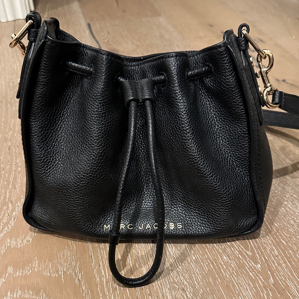 Marc Jacobs Black Drawstring Crossbody Bag